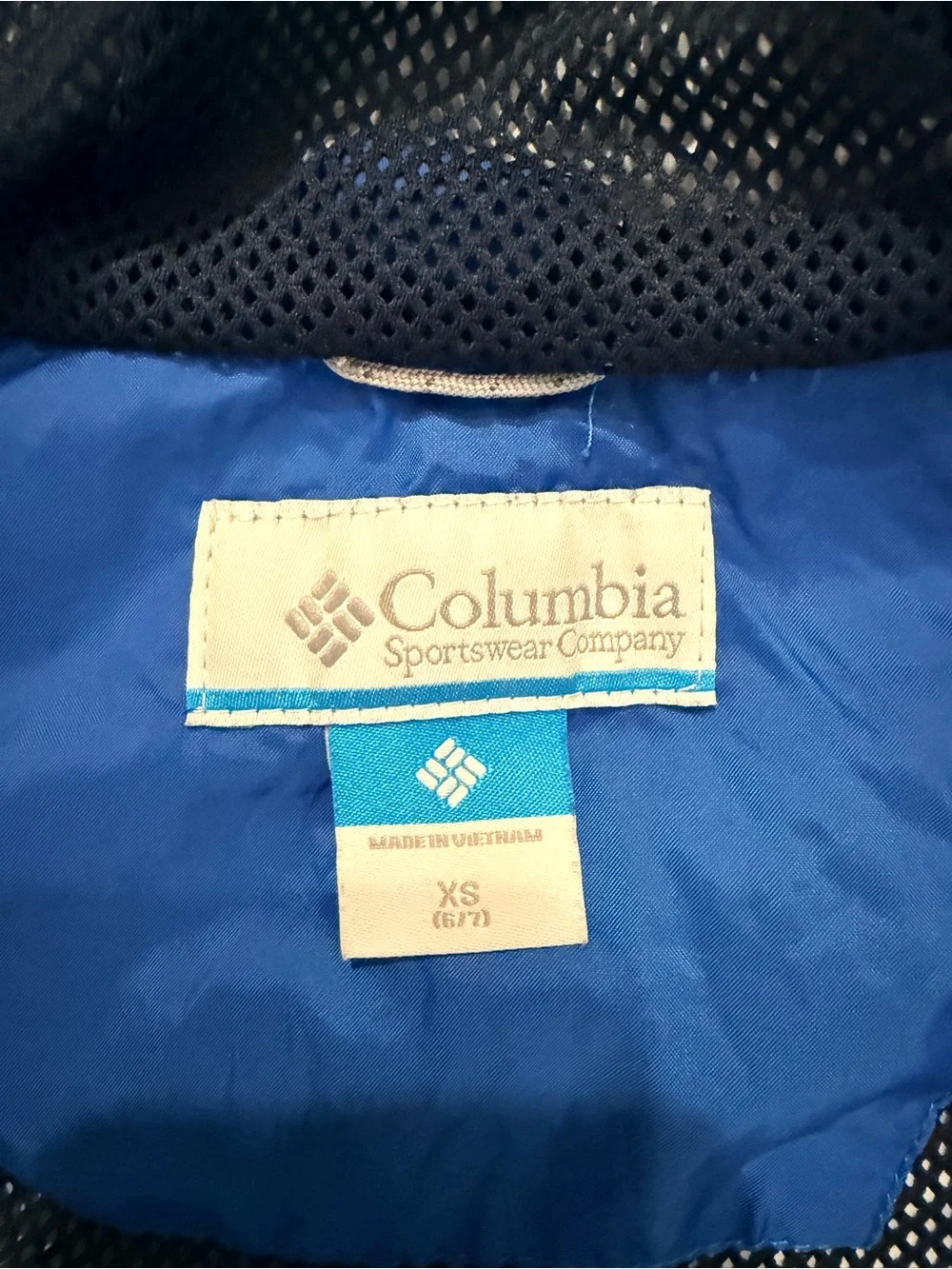 Columbia Kids Blue Hooded Water Tight Rain Jacket - Picture 4 of 6